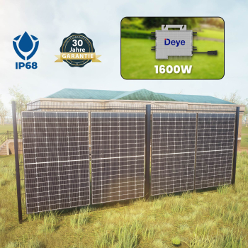 Preview: Solarzaun Vertikale Plattenausrichtung Preview: Solarzaun Vertikale Plattenausrichtung